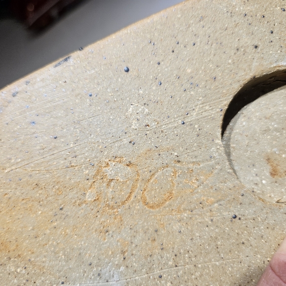 Pottery 11.5" x 5" votive candleholder, holy water font, etc. - Picture 10 of 11